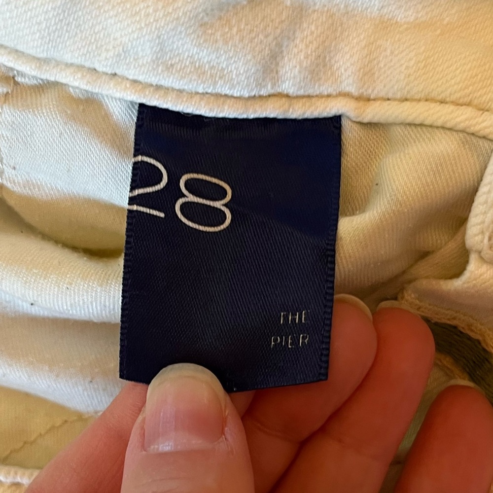 Anthropologie Pilcro Cream/Ivory Straight Trouser Jeans, 28 - Picture 11 of 13
